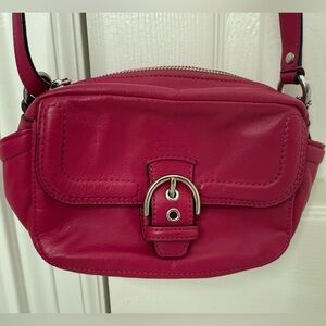 Coach Hot Pink Campbell Leather Crossbody Purse